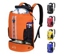 ONTYZZ Sac de Football Imperméable Sac à Dos sport avec Compartiment pour Chaussures & Séparation Sèche-humide Sac à Dos à Cordon pour Volleyball Basket-ball Natation Gym Sac de Plage