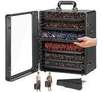 ONUEMP Sac de transport miniature, 6 plateaux métalliques magnétiques, boîte de rangement miniature, modèle de transport équipé d'une bandoulière réglable, cadeau pour les amoureux