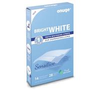 Onuge Bright White Teeth Whitening Strips Sensitive - Bandes blanchissantes pour un blanchiment doux des dents - Sans peroxyde (pour dents sensibles / 28 bandes / 14 jours)