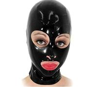 OnundOn Masque latex avec fermeture Éclair - Cagoule caoutchouc