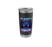 ONUR - LEVEL UP avec Controller: VEUT JUSTE JOUER Gobelet isotherme en acier inoxydable double paroi