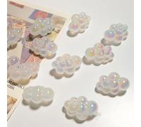 ONURTH 17x24mm200 pièces Petite Taille Kawaii Mignon Nuage Forme Perles Bracelet Art Bricolage Artisanat décorations manucure Ornements téléphone chaîne Fabrication