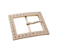 ONURTH Boucle de ceinture carrée en diamant cristal, taille intérieure 40mm, 1/2/10 pièces, avec épingle en métal, boucle de taille réglable, boucle coulissante en métal