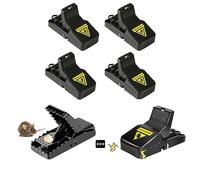 Onvavient Pièges à Rat, 4PCS Piège à Souris avec Appât Réutilisable Souris Professionnel avec Gobelet Appât Amovible Tapetteà Souris pour Maison Cuisine Jardin - 10.5 * 6.5 * 5cm