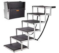 ONVAYA® Escalier pour Chien Pliable | 6 marches | Rampe pour Chien pour Voitures ou Lits Hauts | Escalier pour Chien Stable | Pratique et léger | Supporte jusqu'à 60 kg