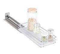 ONVAYA® Étagère à épices extensible - Petit panier - Support à épices en acier inoxydable - Étagère de placard pour la cuisine - Étagère télescopique pour armoires et tiroirs - Nouveau modèle