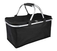 ONVAYA® Panier à provisions pliable avec fonction de refroidissement | panier pliable avec couvercle | panier isolant | sac à provisions | panier thermique pliable (noir)