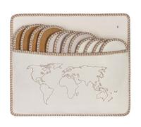 Onvaya® Pantoufle en ABS pour invités |, Motif carte du monde, 36/45 EU