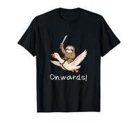 Onwards! Paresseux avec épée sur Une Aventure d'oie Volante T-Shirt