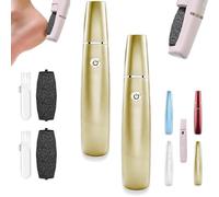Onwddarefy Electric Feet Callus Remover, Onwddarefy Electric Foot Polisher, 360 Rotation Callus Remover for Feet with Replacement Head, Speeds Adjustable, Washable and USB Rechargeable (Gold*2)