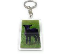 Onwomania - Agneau Bébé Mouton - Porte-clés 3D en métal, idéal comme cadeau par ex. pour le meilleur ami, la meilleure amie, maman - Pour hommes, femmes & enfants