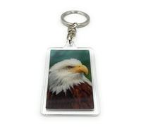 Onwomania - aigle pygargue à tête blanche oiseau - porte-clés 3D en métal, idéal comme cadeau par exemple pour la meilleure amie, maman - pour hommes, femmes et enfants
