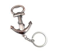 Onwomania Ancre avec ouvre-bouteille de corde porte-clé porte-clé en métal bronze