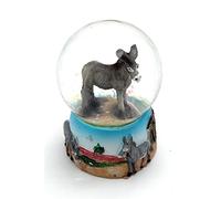Onwomania Ane mignon cheval - Hauteur : 6,5 cm - Boule à neige - Boule à paillettes - Multicolore