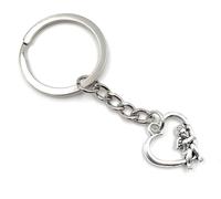 Onwomania Ange dans le coeur Porte-clés métal porte-bonheur dans boîte cadeau alu, idéal pour offrir