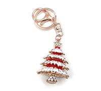 Onwomania - "Arbre de noël Arbre de noël Rouge Porte-clés - Porte-Bonheur en métal idéal comme Cadeau, par Exemple pour Le Meilleur ami, Le Meilleur ami, Maman - pour Hommes, Femmes et Enfants