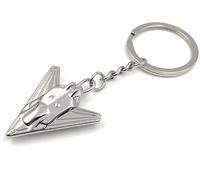 Onwomania Avions de combat Aviateur Porte-clés métal porte-bonheur en boîte cadeau alu, idéal pour offrir en cadeau