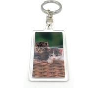 Onwomania - Baby Kätzchen Katze Kitten - Porte-clés 3D en métal, idéal comme cadeau par ex. pour le meilleur ami, la meilleure amie, la maman - Pour hommes, femmes & enfants