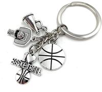 Onwomania Basketball Panier Ball Love Porte-clés métal, porte-bonheur dans boîte cadeau alu, idéal pour offrir
