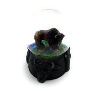 Onwomania Bison Buffalo Bœuf Hauteur 6,5 cm Boule à neige Boule à paillettes Multicolore