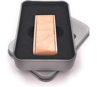 Onwomania Boîte en bois pliable en bois véritable Clé USB cadeau dans boîte cadeau en aluminium 32 GB USB 2.0