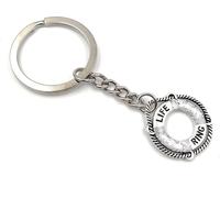 Onwomania Bouée de sauvetage Sauveteur Porte-clés métal porte-bonheur en boîte cadeau alu, idéal pour offrir en cadeau