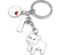 Onwomania - "Bulldog animal de compagnie Love Porte-clés - Porte-bonheur en métal idéal comme cadeau par ex. pour le meilleur ami, la meilleure amie, maman