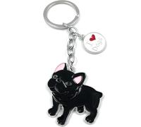 Onwomania - "Bulldog chien animal porte-clés - porte-bonheur en métal idéal comme cadeau par exemple pour le meilleur ami, la meilleure amie, maman