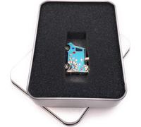 Onwomania Buss Bulli en cristaux bleus Clé USB de voiture en boîte cadeau alu 16 GB USB 2.0