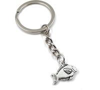 Onwomania Carpe Poisson Porte-clés métal porte-bonheur en boîte cadeau alu, idéal pour offrir en cadeau