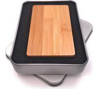 Onwomania Carte en bois foncé Format carte de crédit en bois véritable Clé USB en boîte cadeau alu 16 GB USB 2.0