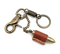 Onwomania - "Cartouche de munitions en cuir Porte-clés - porte-bonheur en métal idéal comme cadeau, par exemple pour le meilleur ami, le meilleur ami, maman - pour hommes, femmes et enfants