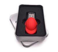 Onwomania Casque Chantier de Construction Ouvrier Casque Rouge Clé USB dans Une boîte Cadeau 8 Go USB 3.0