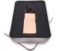 Onwomania Chaîne en bois véritable Clé USB en boîte cadeau alu 8 GB USB 2.0