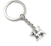 Onwomania Chien Animal de compagnie Quadrupède Porte-clés métal porte-bonheur en boîte cadeau alu, idéal pour offrir en cadeau