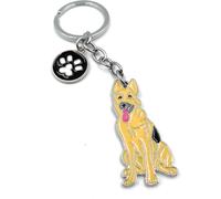 Onwomania - Chien Berger Allemand - Porte-clés métal, idéal comme cadeau par ex. pour le meilleur ami, la meilleure amie, maman - Pour hommes, femmes & enfants