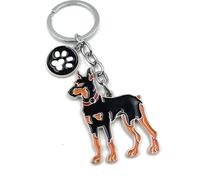 Onwomania - Chien Dobermann - Porte-clés métal, idéal comme cadeau par ex. pour le meilleur ami, la meilleure amie, maman - Pour hommes, femmes & enfants