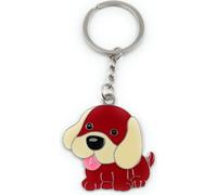Onwomania - Chien rouge langue sortie - Porte-clés en métal, idéal comme cadeau par ex. pour le meilleur ami, la meilleure amie, maman - Pour hommes, femmes & enfants