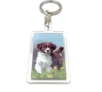 Onwomania - Chiots Chiens Bébé Chiens - Porte-clés 3D en métal, idéal comme cadeau par ex. pour le meilleur ami, la meilleure amie, maman - Pour hommes, femmes & enfants