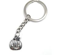 Onwomania Citrouille avec visage Plante d'Halloween Porte-clés métal porte-bonheur dans boîte cadeau en aluminium, idéal pour offrir en cadeau