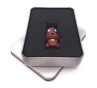 Onwomania Clé USB 3.0 en forme de chien assis - Marron - Dans une boîte cadeau en aluminium - 128 Go