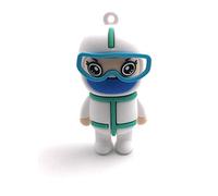 Onwomania Clé USB Blanche de l'astronaute Space Spaceman Clé USB 64 Go USB 3.0