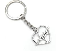 Onwomania Coeur Amour creux Porte-clés métal porte-bonheur en boîte cadeau alu, idéal pour offrir en cadeau