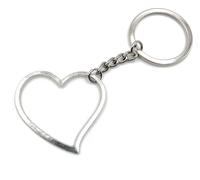 Onwomania Coeur Amour creux Porte-clés métal porte-bonheur en boîte cadeau alu, idéal pour offrir en cadeau