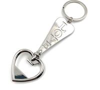 Onwomania Coeur Décapsuleur Porte-clés métal porte-bonheur en boîte cadeau alu, idéal pour offrir en cadeau