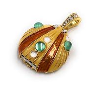 Onwomania Coquille mer Plage Coquillage Perle Coquille Or Paillettes Strass drôle clé USB 16 Go USB 2.0 Support de données USB