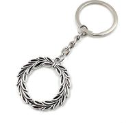 Onwomania Couronne de laurier Couronne de liane Porte-clés métal porte-bonheur en boîte cadeau alu, idéal pour offrir en cadeau