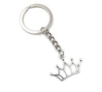 Onwomania Couronne Transparente Tête de Roi Couvre-Clés Métal Porte-Bonheur en Boîte Cadeau Alu, Idéal pour Offrir