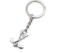 Onwomania Crosse de hockey Balle Porte-clés métal porte-bonheur en boîte cadeau alu, idéal pour offrir en cadeau