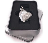 Onwomania Cœur de l'amour Cœur de la Saint-Valentin Clé USB dans un coffret cadeau en aluminium 64 GB USB 2.0